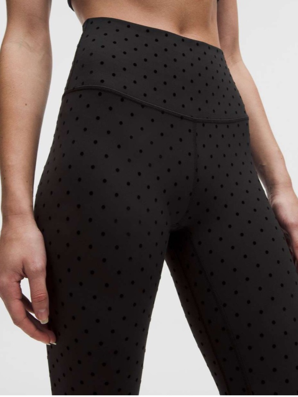 NEW Lululemon Align High-Rise Pant 28" *Flocked Polka Flock Black